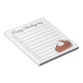 Happy Thanksgiving Pumpkin Pie Slice Checklist Notizblock (angewinkelt)