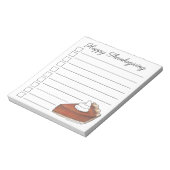 Happy Thanksgiving Pumpkin Pie Slice Checklist Notizblock (Rotiert)