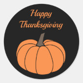 Happy Thanksgiving Pumpkin Sticker (Vorderseite)