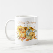Happy Thanksgiving Pumpkin Watercolor Kaffeetasse (Links)