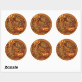 Happy Thanksgiving Pumpkin Wreath Stickers (Blatt)