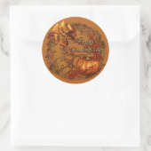 Happy Thanksgiving Pumpkin Wreath Stickers (Tasche)