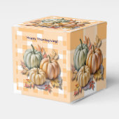 Happy Thanksgiving Pumpkins & Autumn Leaves Geschenkschachtel (Vorderseite)