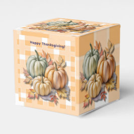 Happy Thanksgiving Pumpkins & Autumn Leaves Geschenkschachtel