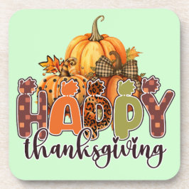 Happy Thanksgiving Pumpkins Getränkeuntersetzer