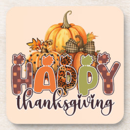 Happy Thanksgiving Pumpkins Getränkeuntersetzer