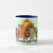 Happy Thanksgiving Pumpkins Tasse (Zentrum)