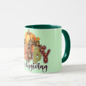 Happy Thanksgiving Pumpkins Tasse (VorderseiteRechts)