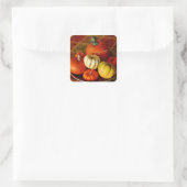 Happy Thanksgiving Quadratischer Aufkleber (Tasche)