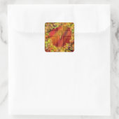 Happy Thanksgiving Quadratischer Aufkleber (Tasche)