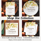 Happy Thanksgiving Quadratischer Aufkleber