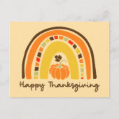 Happy Thanksgiving Rainbow Postcard Postkarte (Vorderseite)