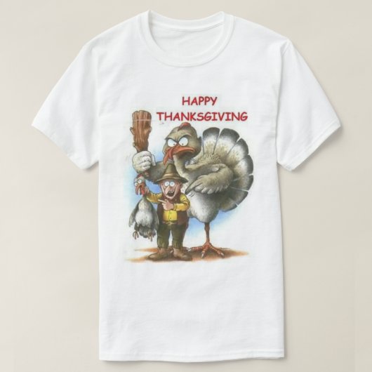 Happy Thanksgiving Ratet Wer T-Shirt (Design vorne)
