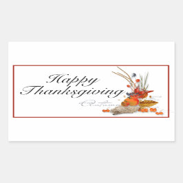 Happy Thanksgiving Rechteckiger Aufkleber