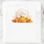 Happy Thanksgiving Rechteckiger Aufkleber (Tasche)