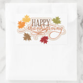 Happy Thanksgiving Rechteckiger Aufkleber (Tasche)