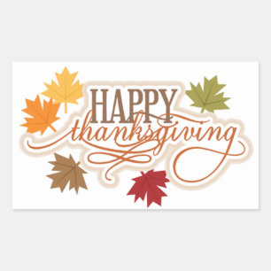 Happy Thanksgiving Rechteckiger Aufkleber