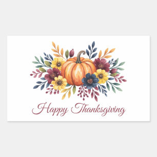 Happy Thanksgiving Rechteckiger Aufkleber