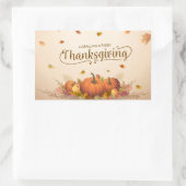 Happy Thanksgiving Rechteckiger Aufkleber (Tasche)