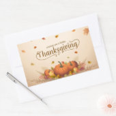 Happy Thanksgiving Rechteckiger Aufkleber (Umschlag)