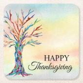 Happy Thanksgiving Rechteckiger Pappuntersetzer (Vorderseite)