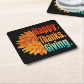 Happy Thanksgiving Rechteckiger Pappuntersetzer (angewinkelt)