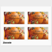 Happy Thanksgiving Rectangle Pumpkin Stickers (Blatt)