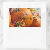 Happy Thanksgiving Rectangle Pumpkin Stickers (Tasche)