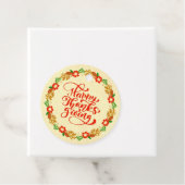 Happy Thanksgiving Red Gold Wreath Geschenkanhänger (Beispiel)