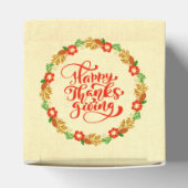 Happy Thanksgiving Red Gold Wreath Geschenkschachtel (Oben)