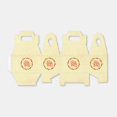 Happy Thanksgiving Red Gold Wreath Geschenkschachtel (Ungefaltet)