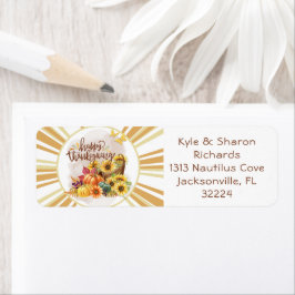 Happy Thanksgiving Return Address Label