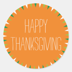 Happy Thanksgiving Round Sticker