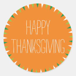 Happy Thanksgiving Round Sticker