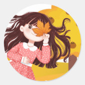 Happy Thanksgiving Runder Aufkleber (Vorderseite)