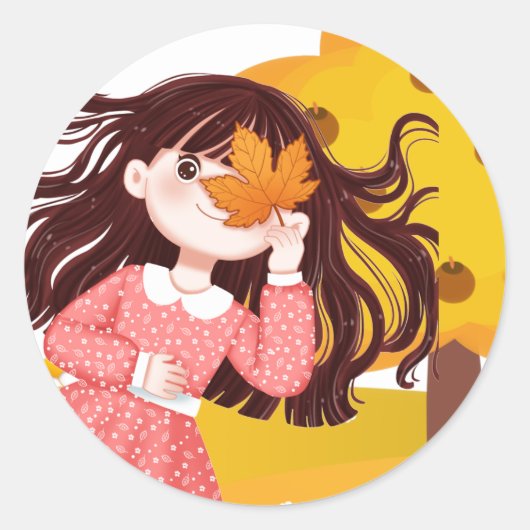 Happy Thanksgiving Runder Aufkleber (Vorderseite)