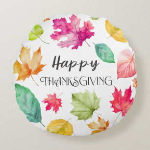 Happy Thanksgiving Rundes Kissen
