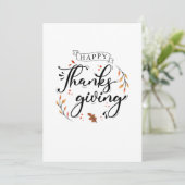 Happy Thanksgiving Save The Date (Stehend Vorderseite)