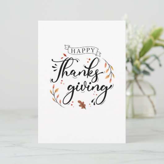 Happy Thanksgiving Save The Date (Stehend Vorderseite)