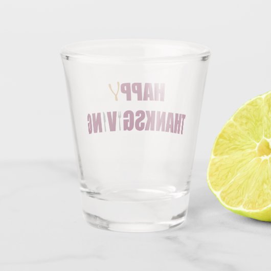 Happy Thanksgiving Schnapsglas (Rückseite)