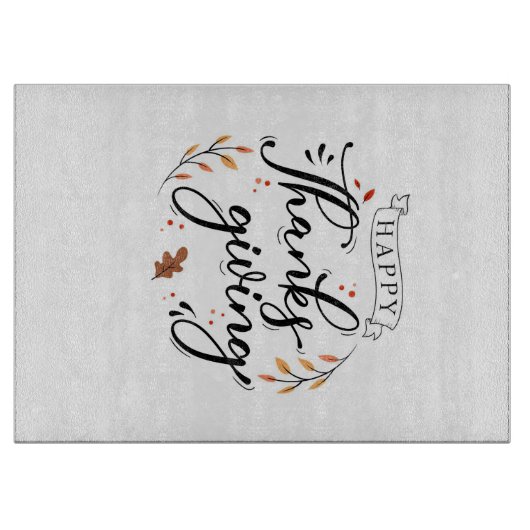 Happy Thanksgiving Schneidebrett (Vorderseite)