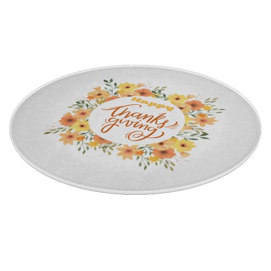 Happy Thanksgiving Schneidebrett (Ecke)