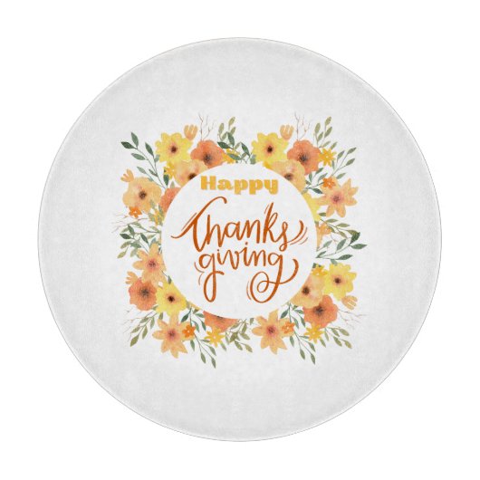 Happy Thanksgiving Schneidebrett (Vorderseite)