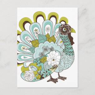 Happy Thanksgiving Schöne Türkei Card 2 Feiertagspostkarte
