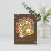 Happy Thanksgiving Schöne Türkei Card Feiertagspostkarte (Stehend Vorderseite)