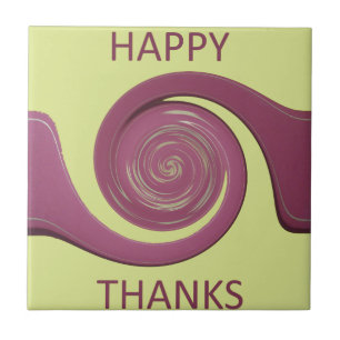 Happy Thanksgiving Schönes Phantastisches Textkuns Fliese