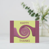 Happy Thanksgiving Schönes Phantastisches Textkuns Postkarte (Stehend Vorderseite)