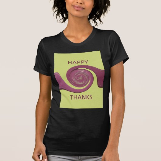 Happy Thanksgiving Schönes Phantastisches Textkuns T-Shirt (Vorderseite)
