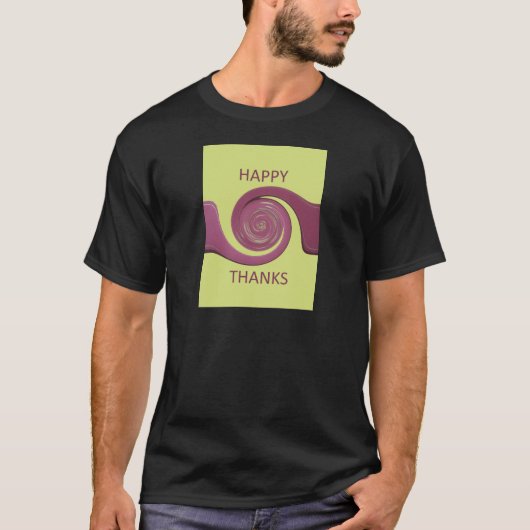 Happy Thanksgiving Schönes Phantastisches Textkuns T-Shirt (Vorderseite)