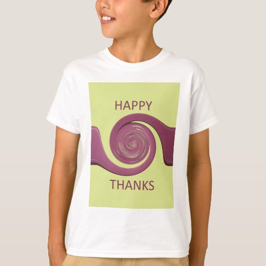 Happy Thanksgiving Schönes Phantastisches Textkuns T-Shirt (Vorderseite)